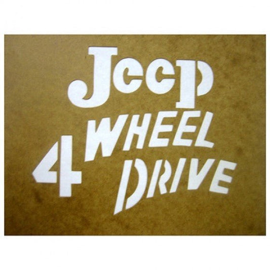 Paint " Jeep 4 Wheel Drive" Stencil For Tailgate, 1941-1971, Willys and Jeep - The JeepsterMan
