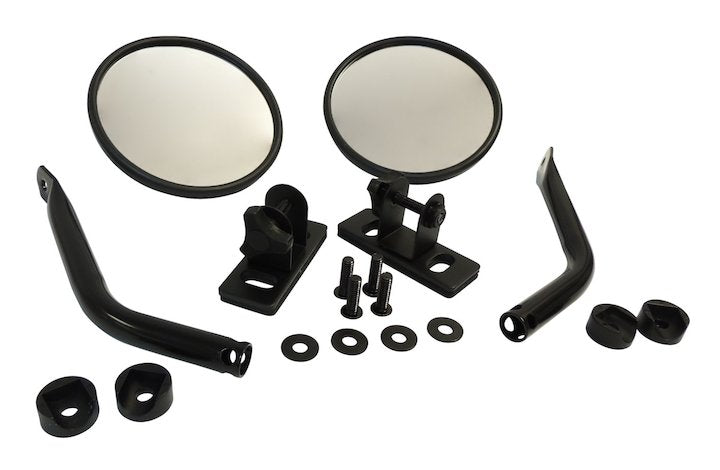 Quick Release Mirror Set (Black), 1976-1986, Jeep CJ-7 & CJ-8 - The JeepsterMan