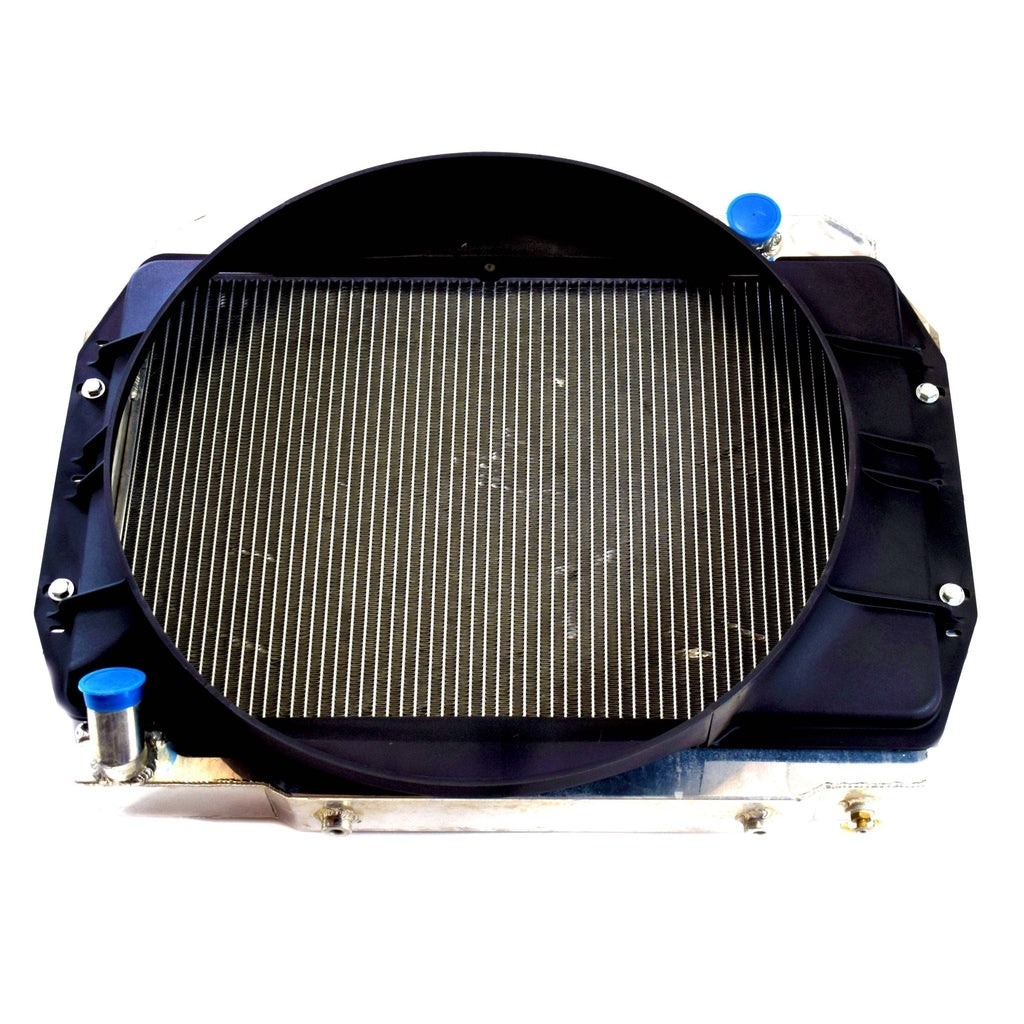 Ford Gpw Radiator Aluminum Radiator With Fan 3-Row Aluminum Radiator + Shroud & Fan Kit ...