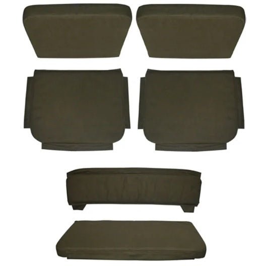 Seat Covers and Cushion Kit, OD Green Canvas, 1941-1945, GPW and MB - The JeepsterMan