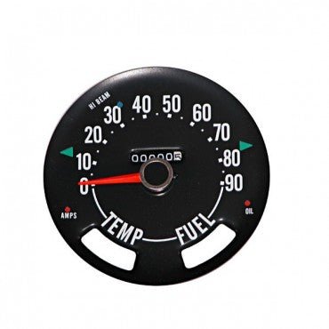 Speedometer Gauge, 0-90 MPH, 1955-1979 Jeep CJ3B, CJ5, CJ6, CJ7, Pick Up and Station Wagon - The JeepsterMan