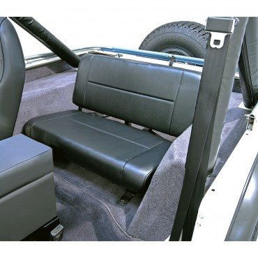 Standard Rear Seat, Black, 1955-1995 Jeep CJ Series and Wrangler - The JeepsterMan