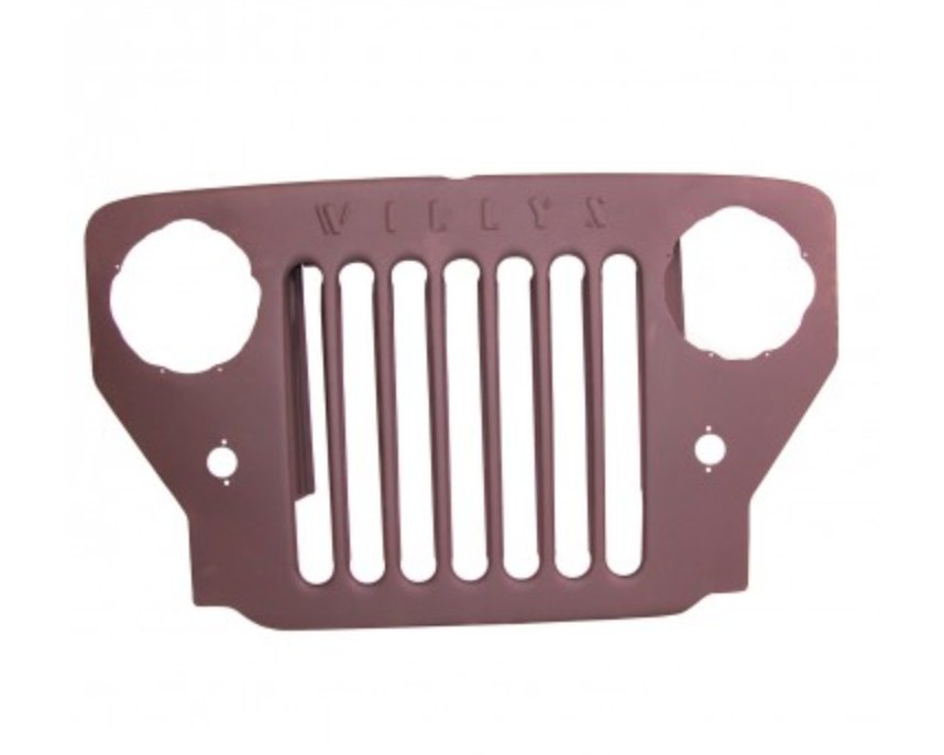 Steel Radiator Grille w/ Willys Logo, 1953-1964, CJ3B, Willys Jeep - The JeepsterMan