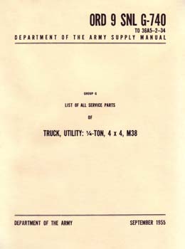 Supply Manual M38 - The JeepsterMan