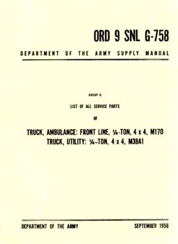 Supply Manual M38A1 - The JeepsterMan