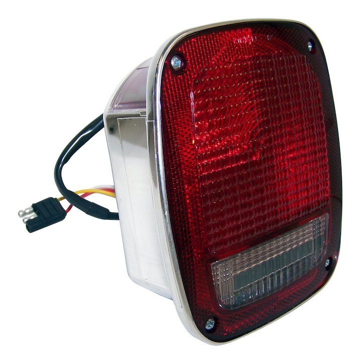 Tail Light w/ Side Marker (Left-Chrome), 1981-1986, Jeep CJ-5, CJ-7, & CJ-8 - The JeepsterMan