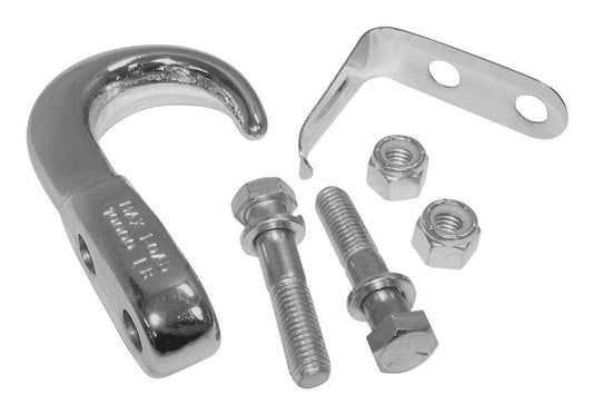 Tow Hook Kit, (Chrome), 1955-1986, Willys Jeep CJ-5, CJ-6, CJ-7, CJ-8 - The JeepsterMan