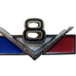 "V8" Emblem for the 304, 1972-1973, Jeep Commando C104 - The JeepsterMan