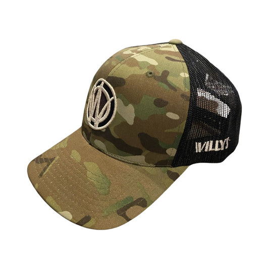 Willys Overland Embroidered Hat, MultiCam, 1941-1971, Willys and Jeep - The JeepsterMan