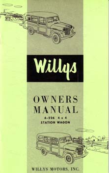 Willys Owner Manual - 6-226 4x4 Station Wagon - The JeepsterMan