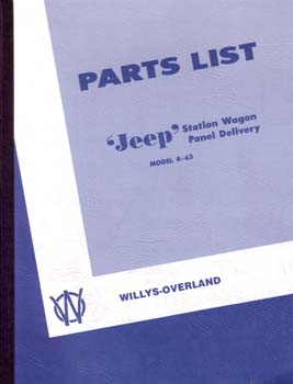 Willys Station Wagon Panel Delivery - 1947-1949 Parts List - The JeepsterMan