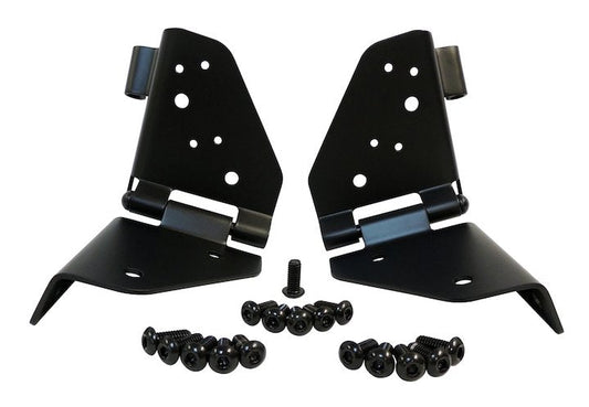 Windshield Hinge Kit (Black), 1976-1986, Jeep CJ-5, CJ-7, & CJ-8 - The JeepsterMan